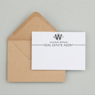 Elegant Classy Silver Black - Gepersonaliseerd mon Notitiekaartje