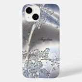Elegant Classy Silver Metal Kijk uit Case-Mate iPhone Case (Achterkant)