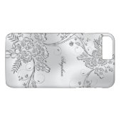 Elegant Classy Silver Metal Kijk uit Case-Mate iPhone Case (Achterkant (Horizontaal))