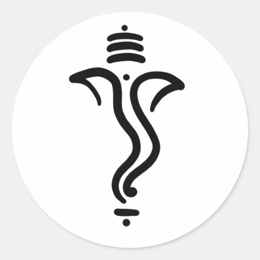 Élégant Classy Simple Ganesh/ Sticker de Dieu indi (Devant)