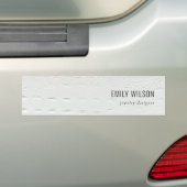 Elegant Classy Simple Ivory White Leather Texture Bumpersticker (Op auto)