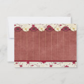 Elegant Classy Simple Script Summer Floral Wedding RSVP Kaartje (Achterkant)