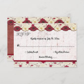 Elegant Classy Simple Script Summer Floral Wedding RSVP Kaartje (Voorkant / Achterkant)