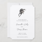 Elegant Classy Waterverf Horse Equestrian Wedding Save The Date (Voorkant)