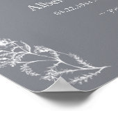 Elegant Classy White Flowers in Loving Memory Poster (Hoek)