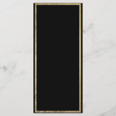 Elegant classy zwart goud glam bruiloft programma (Achterkant)