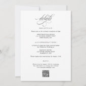 Elegant Classy zwart-wit bruiloft Kaart (Achterkant)
