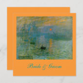 Elegant Claude Monet Wedding Uitnodigingen (Voorkant / Achterkant)