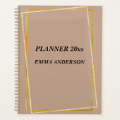 Elegant Clay Gold | Your Name Planner (Voorkant)