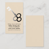 Élégant Clé Accueil Vente Broker Carte de visite b (Devant / Derrière)