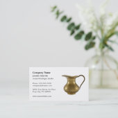 Elegant Clean Antiek Dealer Visitekaartje (Staand voorkant)