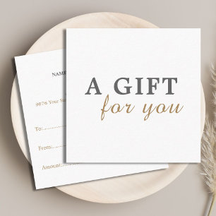 Élégant Clean Beauty Salon Certificat cadeau