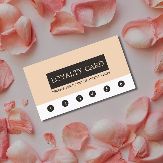 Elegant Clean Beauty Salon Loyalty Kaart