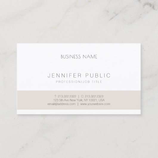 Elegant Clean Design Sjabloon Professional Moderne Visitekaartje (Achterkant)