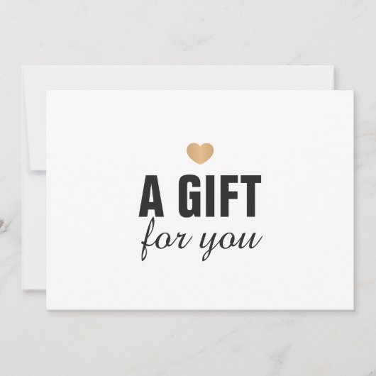 Elegant Clean Faux Gold Heart (Voorkant)