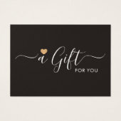 Elegant Clean Faux Gold Heart Ivory Black (Devant)