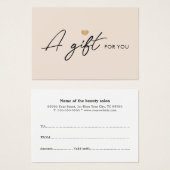 Élégant Clean Faux Gold Heart Pastel (Devant & derrière)