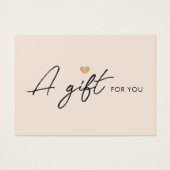 Élégant Clean Faux Gold Heart Pastel (Devant)