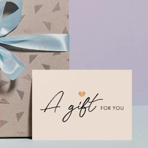 Élégant Clean Faux Gold Heart Pastel