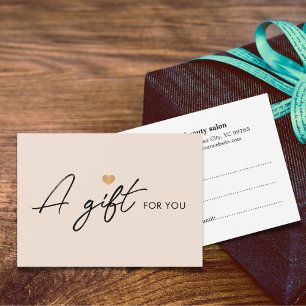 Élégant Clean Faux Gold Heart Pastel