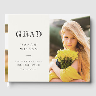 Elegant Clean Minimal Clean Photo Afstuderen Gastenboek