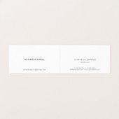 Elegant Clean Modern Minimal Professional Plain Visitekaartjes (Binnenkant ongevouwen)