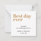 Elegant Clean Wedding Hartelijk dank Notitiekaartje (Voorkant)