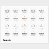 Elegant Clean Wedding Hartelijk dank Ronde Sticker (Vel)