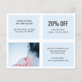 Elegant Clean White Blue Photo Massage Therapist Flyer (Voorkant)