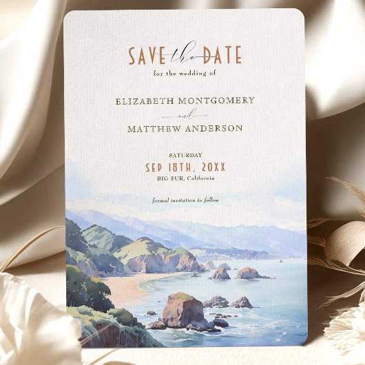 Elégant Cliffside Enregistrer la carte Date - Big