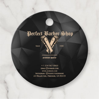 Elegant  Clippers Barber Shop Professional Bedankjes Labels