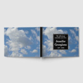 Elegant Cloudy Sky Memorial Guestbook Gastenboek (Volledig)