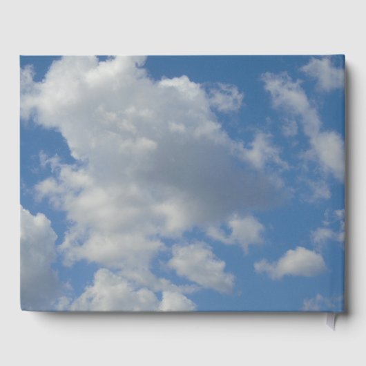 Elegant Cloudy Sky Memorial Guestbook Gastenboek (Achterkant)
