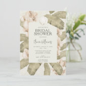 Elegant Coastal Beach Bridal Shower Invitation (Debout devant)