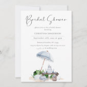 Elegant Coastal Beach Vrijgezellenfeest Save the D Kaart (Voorkant)