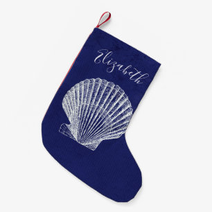 Elegant Coastal Beach Zee Monogram Kleine Kerstsok