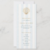Elegant Coastal Golden Seashell Wedding Program (Voorkant)