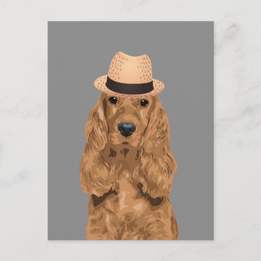 Elegant Cocker Spaniel Carte postale pour Amoureux (Devant)