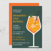 Elégant cocktail moderne invitations à 43e anniver (Devant / Derrière)