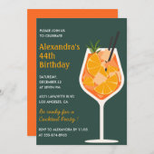 Elégant cocktail moderne invitations à 44e anniver (Devant / Derrière)