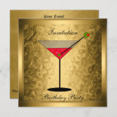 Elégant Cocktail Party Invitation (Devant / Derrière)