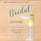 Elegant cocktailglas Vrijgezellenfeest Acryl Uitnodigingen