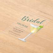 Elegant cocktailglas Vrijgezellenfeest Acryl Uitnodigingen (Laagn)