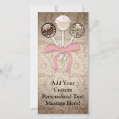 Elegant Cocoa Damask Cake Pop (Voorkant)