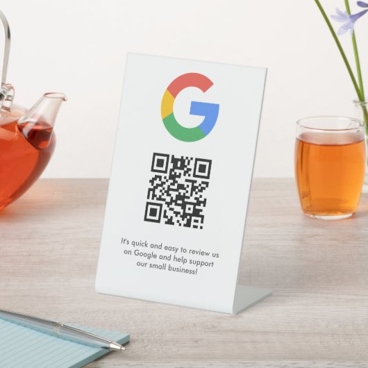 Élégant code QR de critiques Google sur panneau de (In SItu)