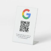Élégant code QR de critiques Google sur panneau de (Recto)