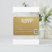 Élégant Code QR de Réponse de Mariage en Écriture (Debout devant)