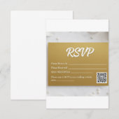 Élégant Code QR de Réponse de Mariage en Écriture (Devant / Derrière)