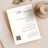 Elegant Code QR Détails du Mariage Carte de boîtie