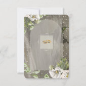 Élégant Code QR RSVP de mariage à motifs de points (Dos)